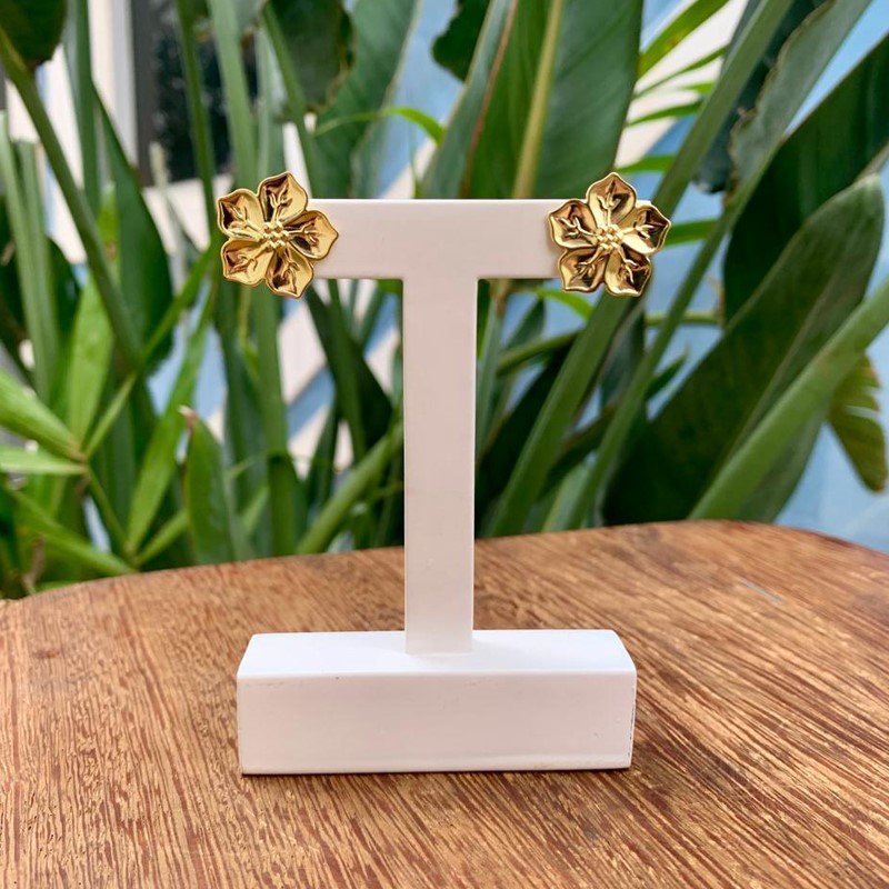 BRINCO PÉTALA LARGA PEQUENA // QTDE PCT: 5 PAR // VAL UNIT: R$ 2,87