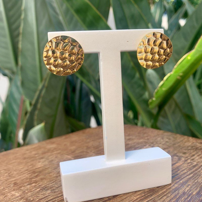 BRINCO DISCO COURO PEQUENO // QTDE PCT: 5 PAR // VAL UNIT: R$ 3,58