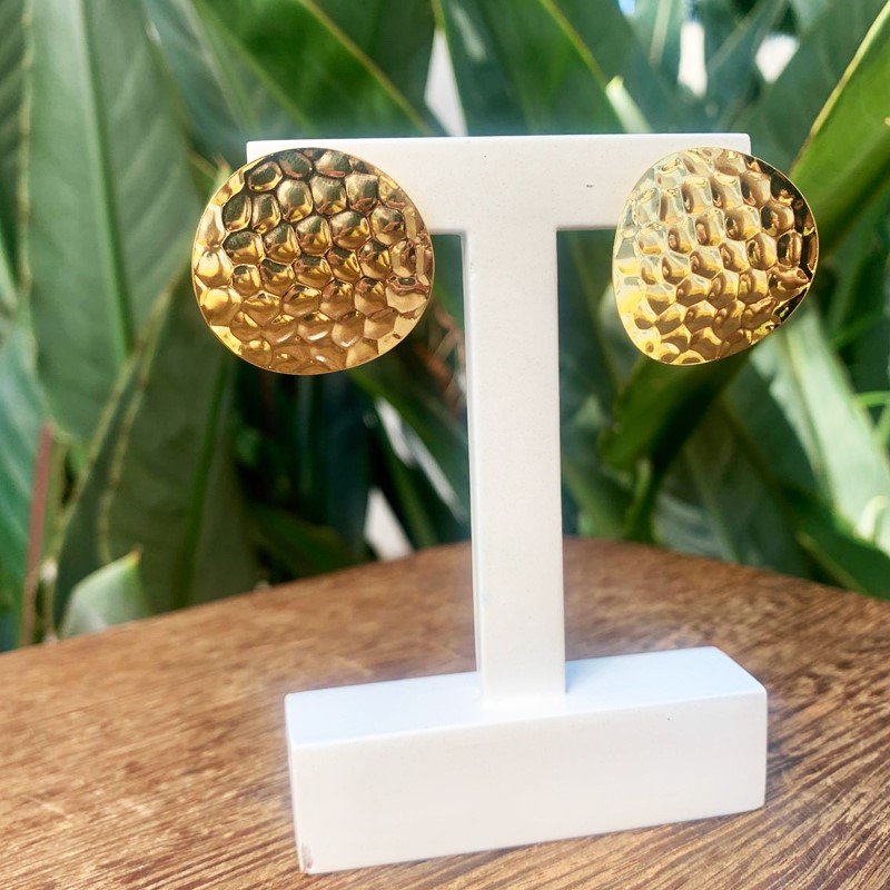 BRINCO DISCO COURO MEDIO // QTDE PCT: 3 PAR // VAL UNIT: R$ 5,74