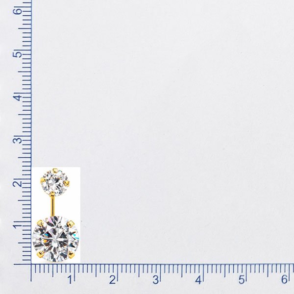 BRINCO GRACE KELLI COM ZIRCONIA 6 E 10 MM // QTDE PCT: 2 PAR // VAL UNIT: R$ 8,13