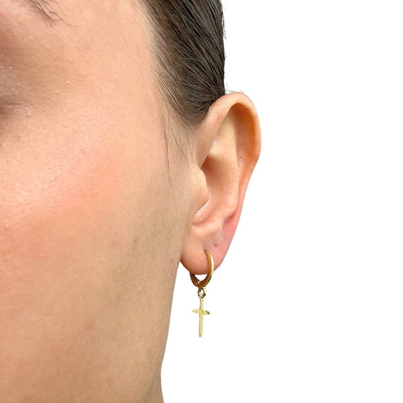 BRINCO ARGOLA CRUZ FINA // QTDE PCT: 5 PAR // VAL UNIT: R$ 2,20