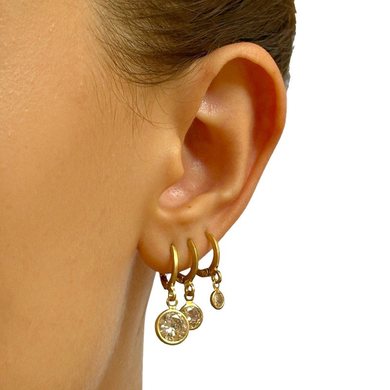 TRIO DE BRINCOS ZIRCONIA REDONDA 4-6-8 // QTDE PCT: 5 PAR // VAL UNIT: R$ 12,00