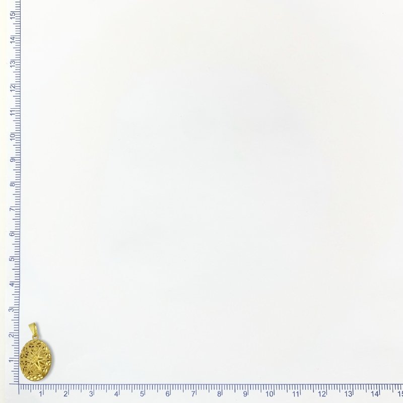 RELICARIO OVAL TRABALHADO 20MM // QTDE PCT: 5 PC // VAL UNIT: R$ 4,16