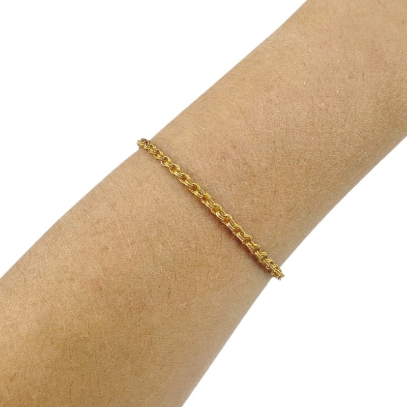 PULSEIRA 18CM CORRENTE CADEADO DUPLO // QTDE PCT: 5 PC // VAL UNIT: R$ 4,95