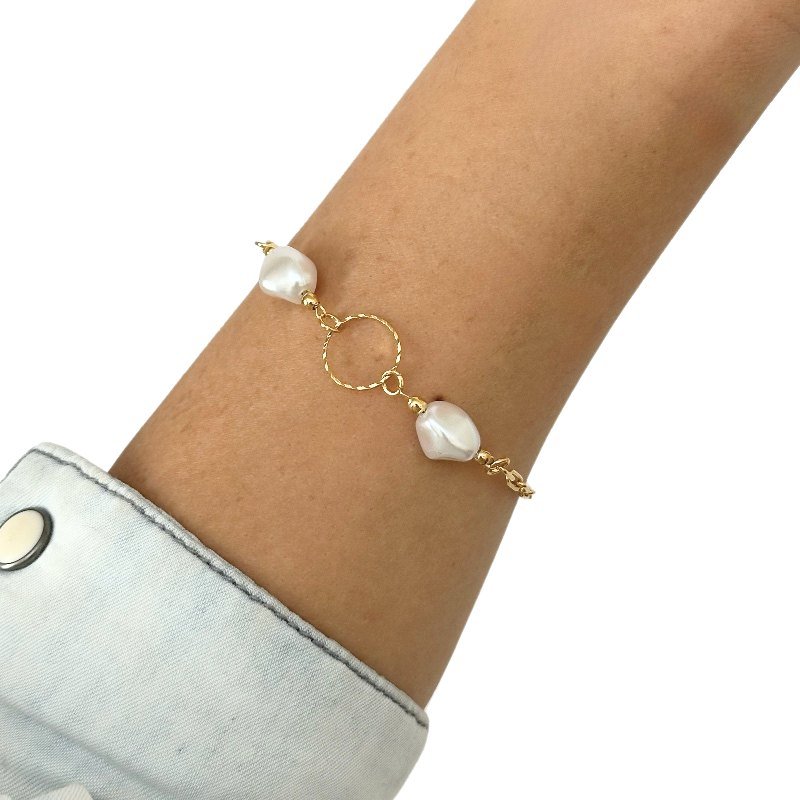 PULSEIRA PEROLA AMASSADA CASTROADA // QTDE PCT: 5 PC // VAL UNIT: R$ 4,65