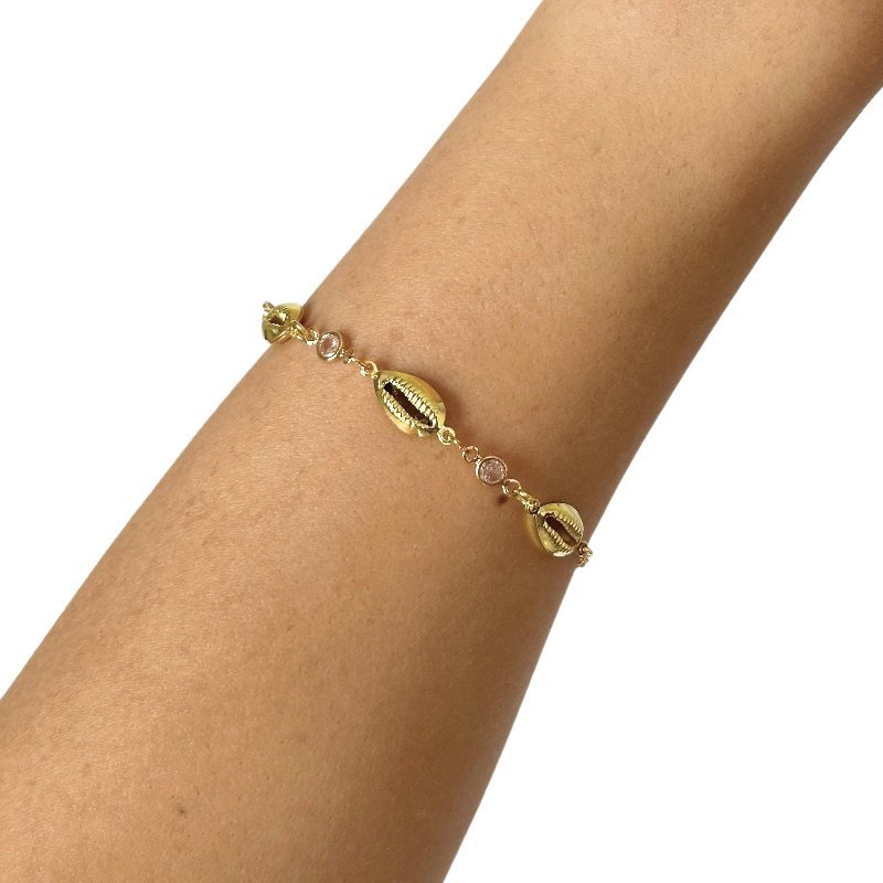 PULSEIRA BUZIOS PEDRA ZIRCONIA 4MM // QTDE PCT: 5 PC // VAL UNIT: R$ 4,20