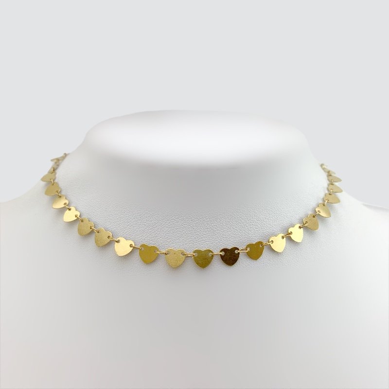 GARGANTILHA CHOKER CORAÇÃO LISO CONTINUO // QTDE PCT: 5 PC // VAL UNIT: R$ 9,95