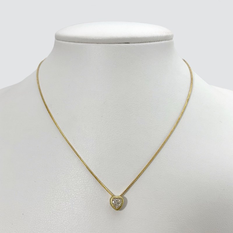 GARGANTILHA VENEZIANA CORAÇÃO ZIRCONIA // QTDE PCT: 5 PC // VAL UNIT: R$ 5,15