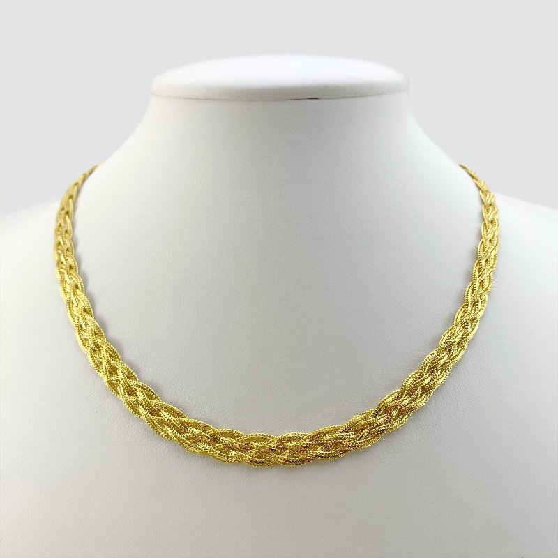 GARGANTILHA MALHA TRANÇADA 5 FIOS // QTDE PCT: 3 PC // VAL UNIT: R$ 26,50