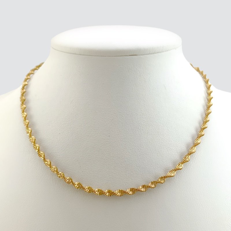 GARGANTILHA 40CM CORRENTE TORCIDA // QTDE PCT: 5 PC // VAL UNIT: R$ 7,85