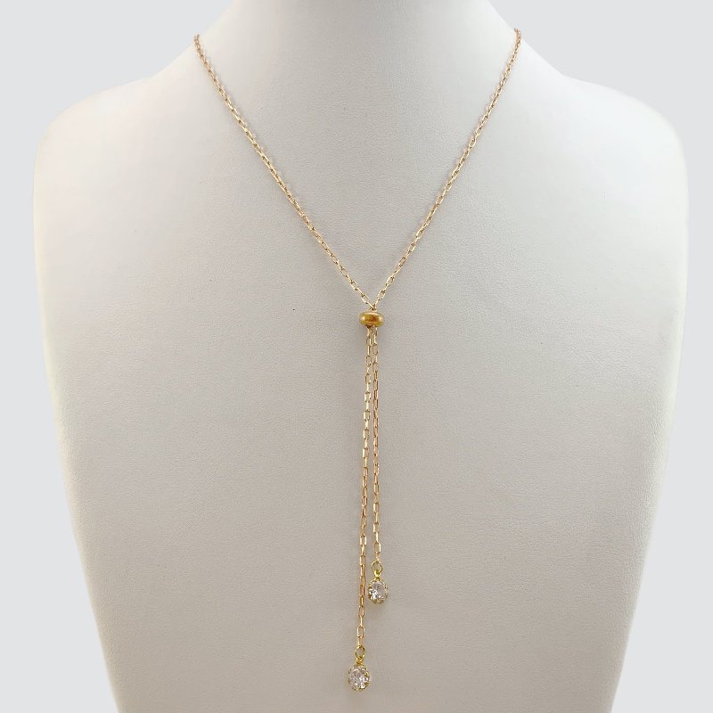 GRAVATA CORRENTE LAMINADA COM ZIRCONIA // QTDE PCT: 5 PC // VAL UNIT: R$ 7,77