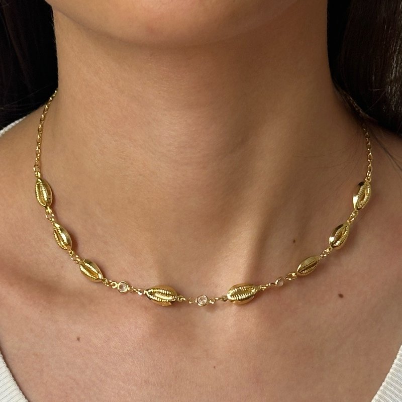 GARGANTILHA BUZIOS ZIRCONIA 40 CM + EXTENSOR // QTDE PCT: 5 PC // VAL UNIT: R$ 6,85