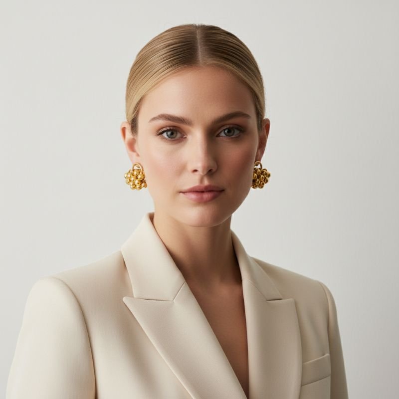 BRINCO DE CACHO DE BOLINHAS DE ABS 4MM // QTDE PCT: 5 PAR // VAL UNIT: R$ 4,40