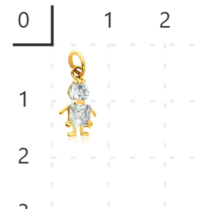 PINGENTE MENINO C CORPO CRAVADO ZIRCONIA // QTDE PCT: 10 PC // VAL UNIT: R$ 4,94