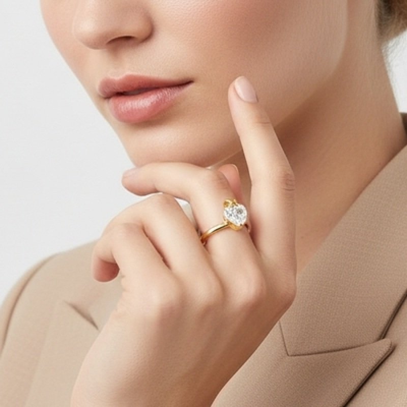 ANEL DE CORAÇÃO ZIRCONIA // QTDE PCT: 6 PC // VAL UNIT: R$ 5,30