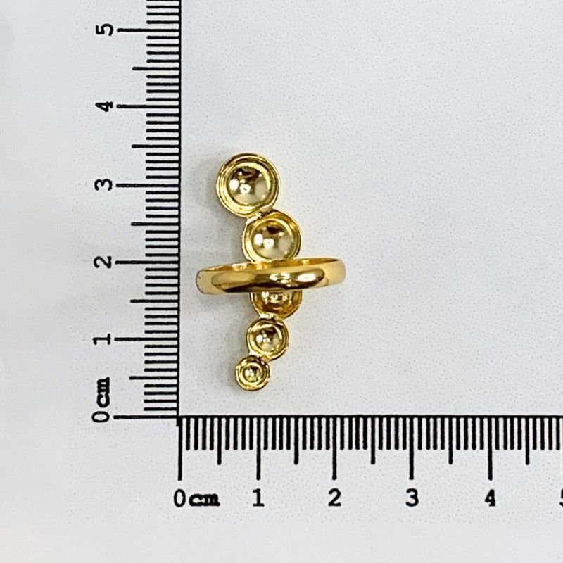 ANEL ARO 2MM 5 BOLINHAS LISAS // QTDE PCT: 6 PC // VAL UNIT: R$ 2,98