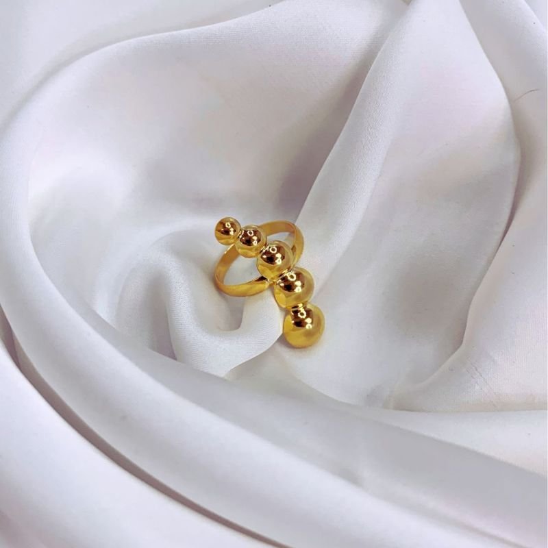 ANEL ARO 2MM 5 BOLINHAS LISAS // QTDE PCT: 6 PC // VAL UNIT: R$ 2,98