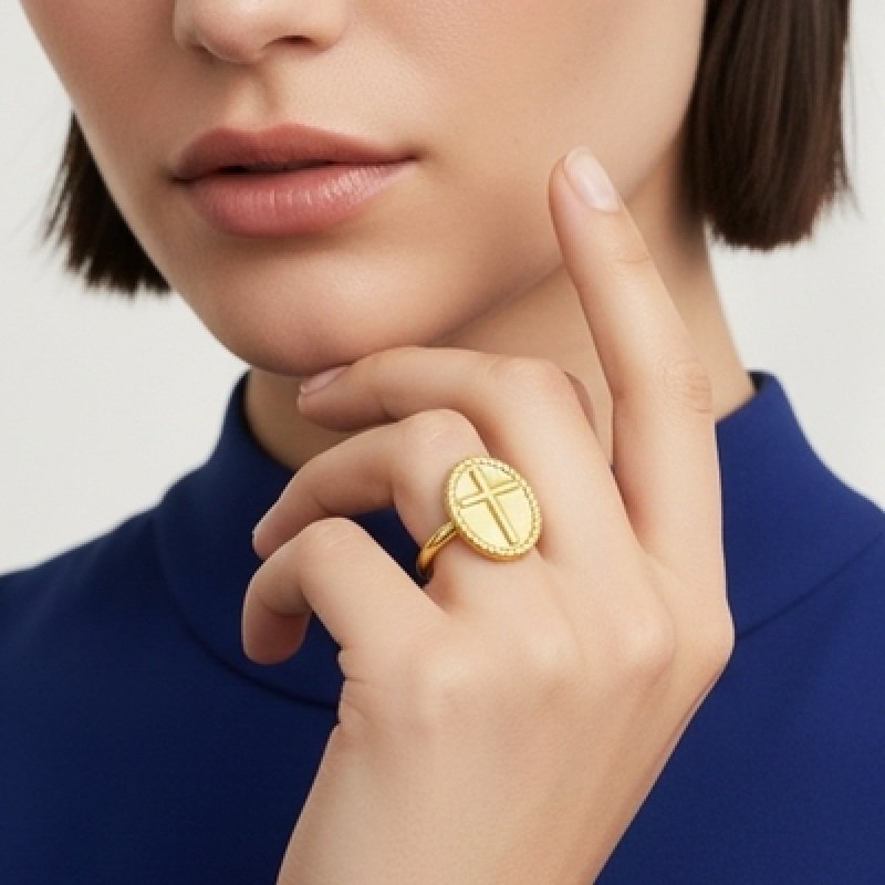 ANEL ARO 2MM OVAL COM CRUZ // QTDE PCT: 6 PC // VAL UNIT: R$ 2,48