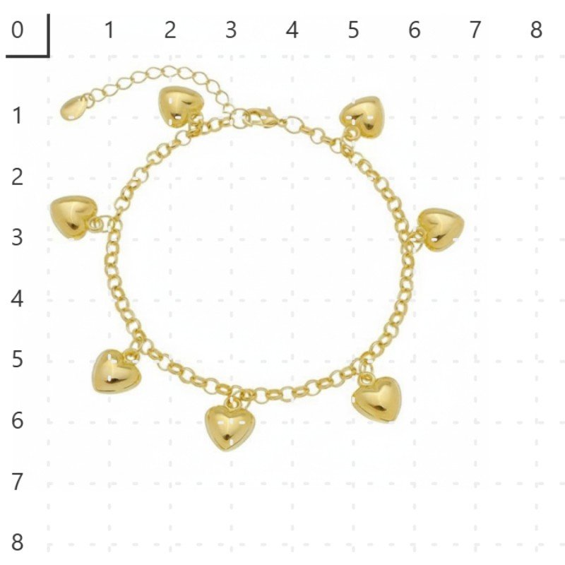 PULSEIRA PORTUGUESA COM CORACAO DE ABS // QTDE PCT: 5 PC // VAL UNIT: R$ 6,16