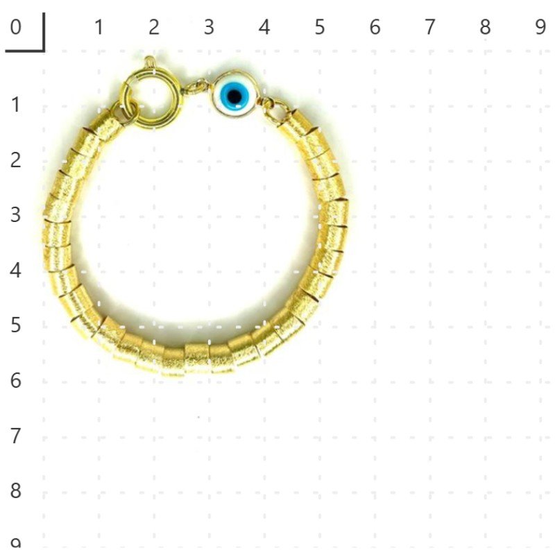 PULSEIRA CANUTILHO GROSSO E OLHO GREGO // QTDE PCT: 3 PC // VAL UNIT: R$ 14,30