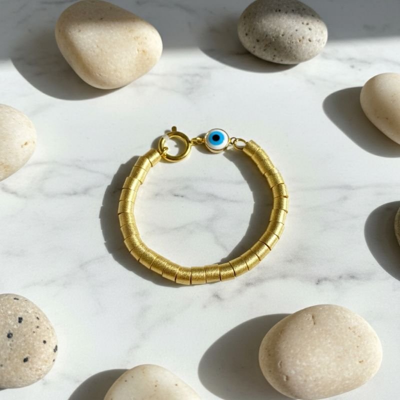 PULSEIRA CANUTILHO GROSSO E OLHO GREGO // QTDE PCT: 3 PC // VAL UNIT: R$ 14,30