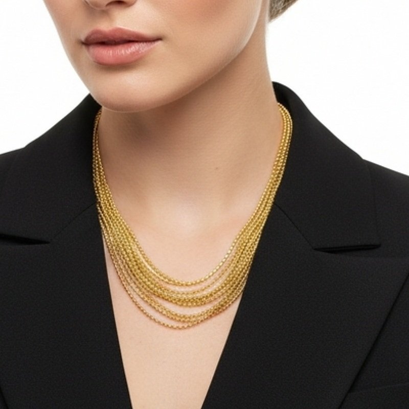 COLAR CORRENTE BOLINHAS // QTDE PCT: 2 PC // VAL UNIT: R$ 23,17