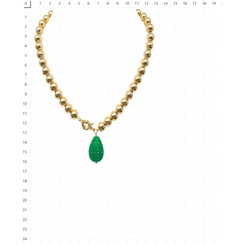 COLAR ABS PEDRA NATURAL TERMINAL // QTDE PCT: 2 PC // VAL UNIT: R$ 19,70