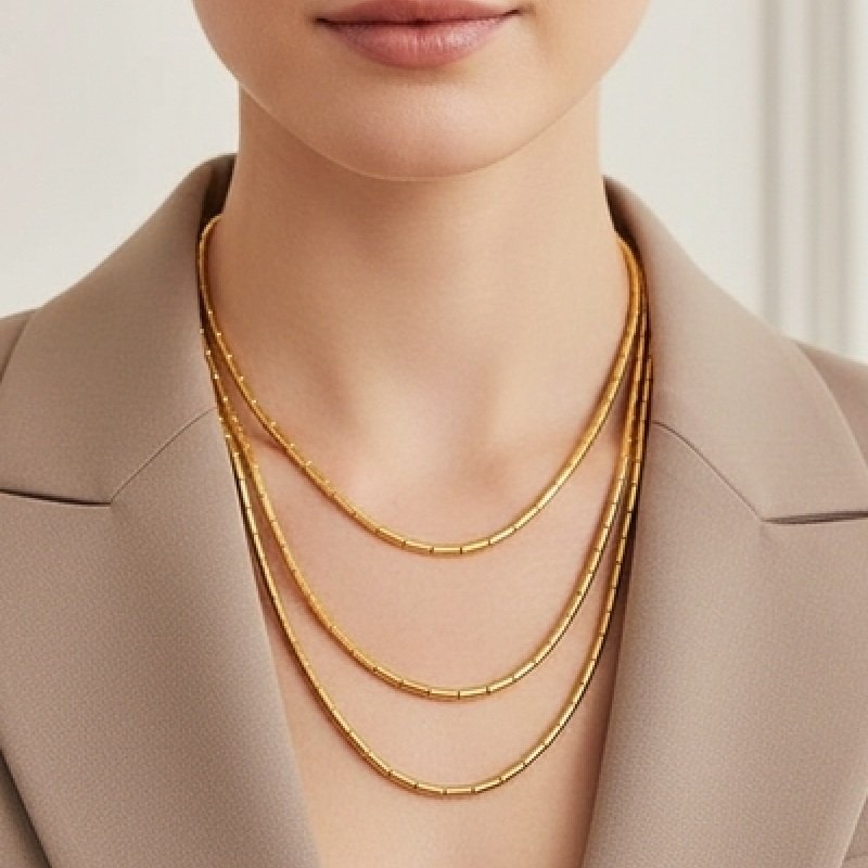 COLAR CANUTILHO LARGO 3 VOLTAS 40 50 60 CM // QTDE PCT: 1 PC // VAL UNIT: R$ 35,38