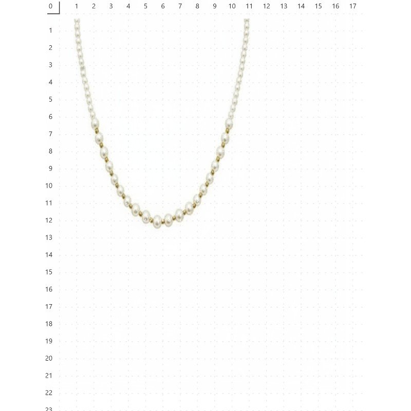 COLAR DE PEROLAS COM BOLINHAS DE ACABAME // QTDE PCT: 3 PC // VAL UNIT: R$ 8,20