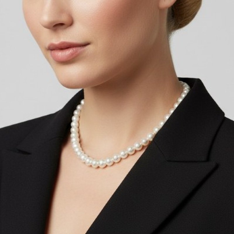 COLAR INOX COM PEROLAS DE 10 MM // QTDE PCT: 2 PC // VAL UNIT: R$ 16,20