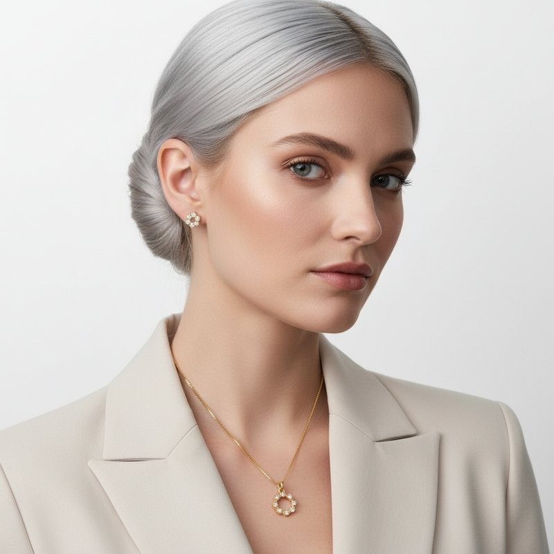 CONJUNTO REDONDINHO ZIRCONIA // QTDE PCT: 3 PC // VAL UNIT: R$ 12,50