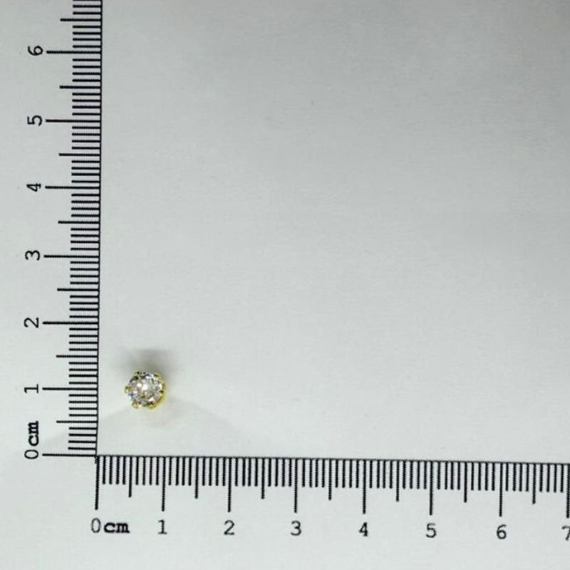 BRINCO PONTO DE LUZ ZIRCONIA 5 MM // QTDE PCT: 10 PAR // VAL UNIT: R$ 4,86