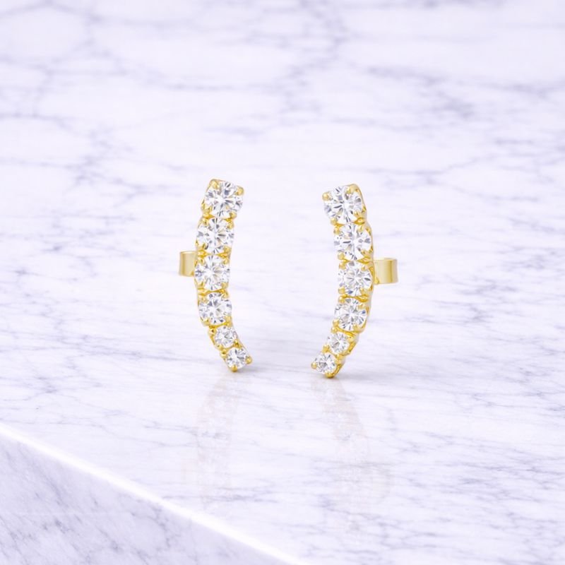 BRINCO EAR CUFF DE ZIRCONIA // QTDE PCT: 5 PRS // VAL UNIT: R$ 6,39