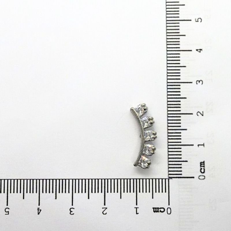 BRINCO EAR CUFF QUADRADO NO PALITO COM ZIRCONIA // QTDE PCT: 3 PAR // VAL UNIT: R$ 7,60