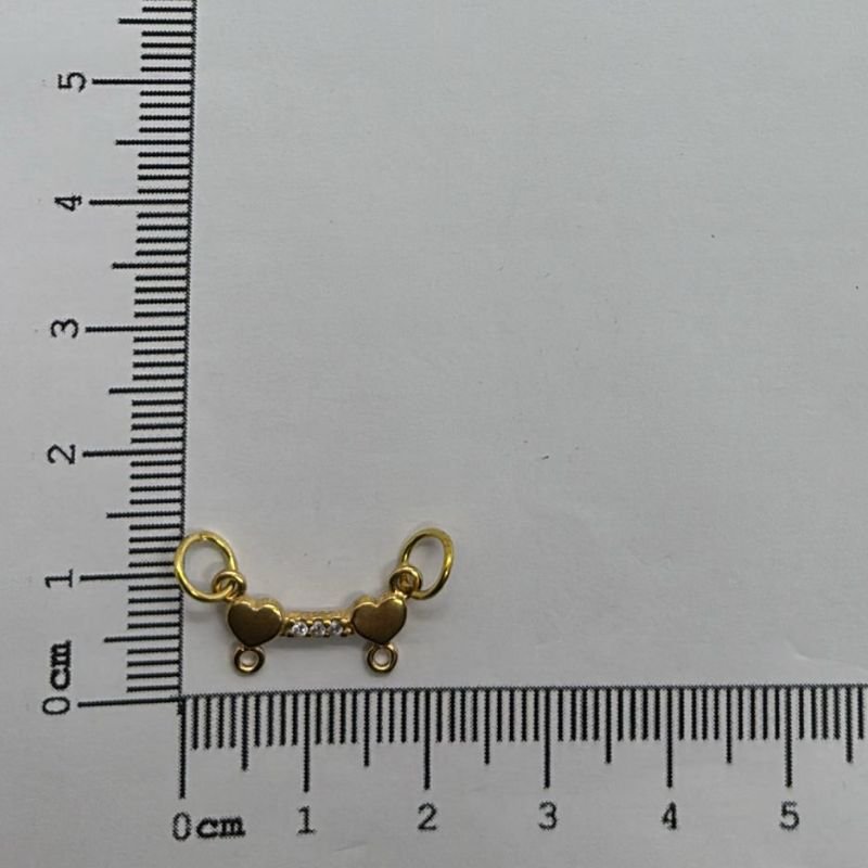 PINGENTE DE CANGA DE 2 COM ZIRCONIA // QTDE PCT: 5 PC // VAL UNIT: R$ 4,84
