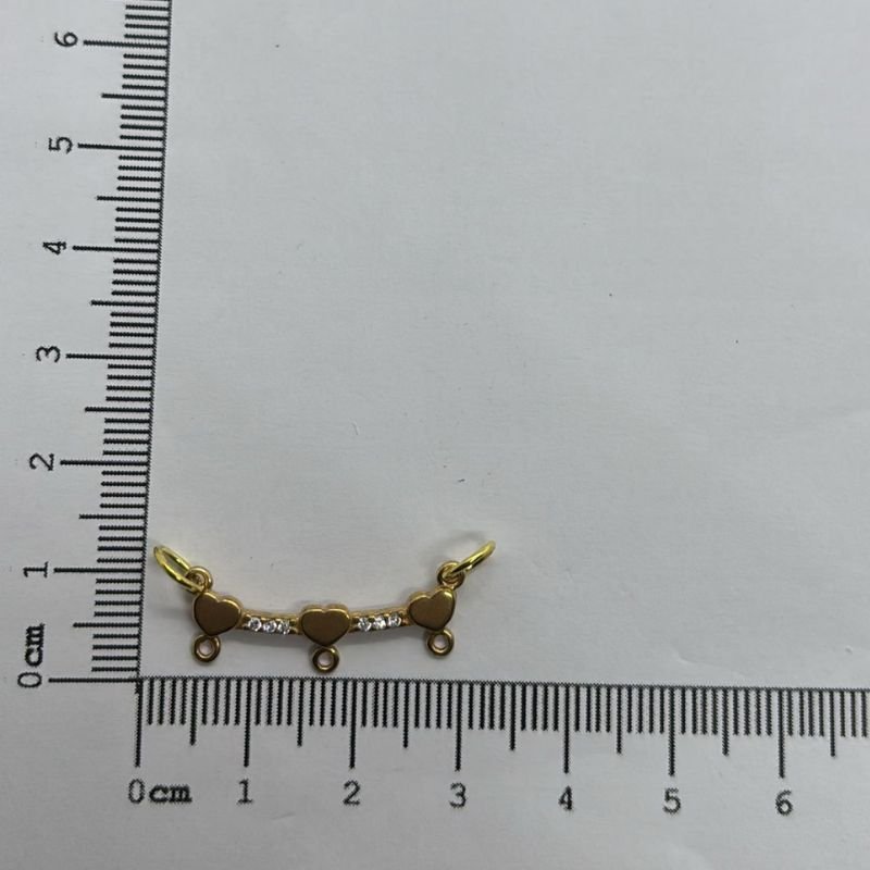 PINGENTE DE CANGA DE 3 COM ZIRCONIA // QTDE PCT: 5 PC // VAL UNIT: R$ 5,67