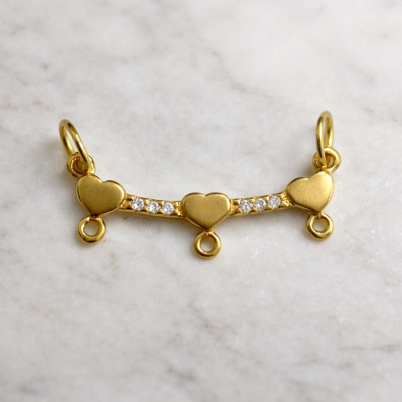 PINGENTE DE CANGA DE 3 COM ZIRCONIA // QTDE PCT: 5 PC // VAL UNIT: R$ 5,67