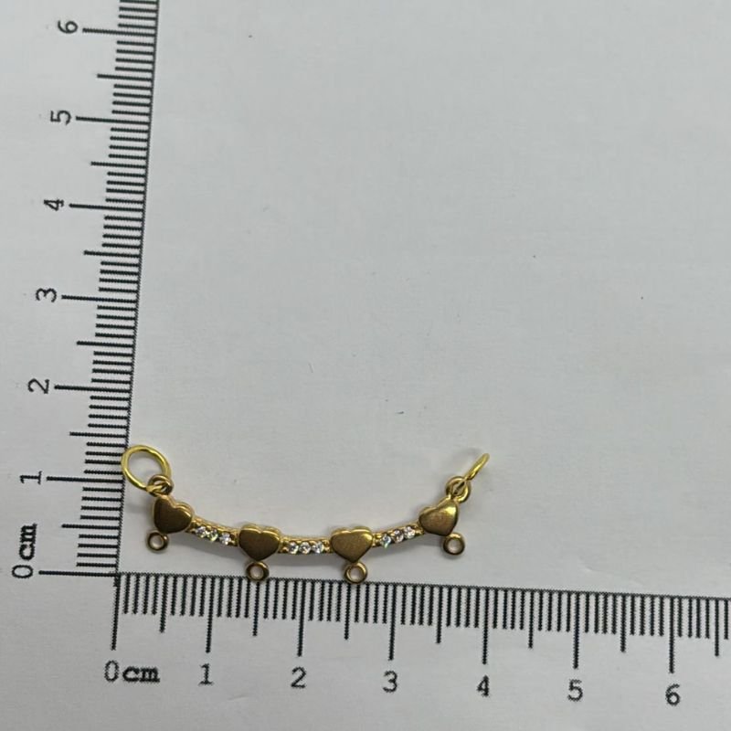 PINGENTE DE CANGA DE 4 COM ZIRCONIA // QTDE PCT: 5 PC // VAL UNIT: R$ 6,95
