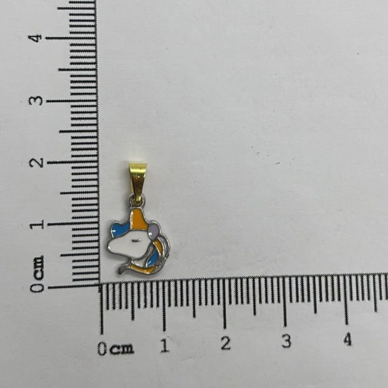 PINGENTE UNICORNIO COM RESINA // QTDE PCT: 5 PC // VAL UNIT: R$ 2,15