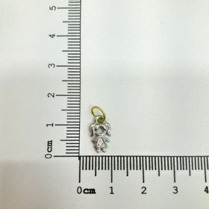 PINGENTE MENINA COM ZIRCONIA // QTDE PCT: 5 PC // VAL UNIT: R$ 1,28