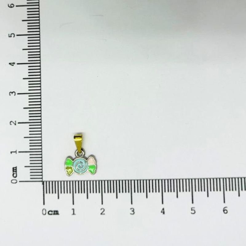 PINGENTE BALA COM RESINA // QTDE PCT: 5 PC // VAL UNIT: R$ 2,77