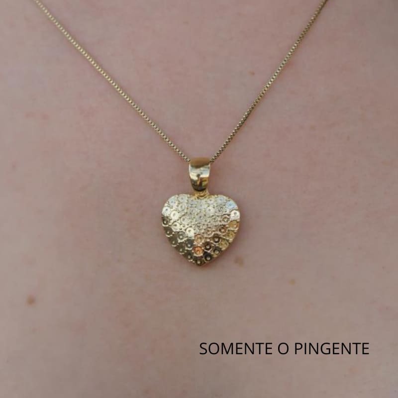 PINGENTE CORACAO TRABALHADO // QTDE PCT: 3 PC // VAL UNIT: R$ 4,12