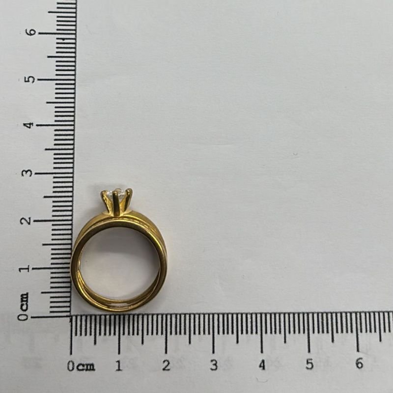 ANEL SOLITARIO COM APARADOR ZIRCONIA N 14,16,18,20,22,24 // QTDE PCT: 3 PC // VAL UNIT: R$ 16,41