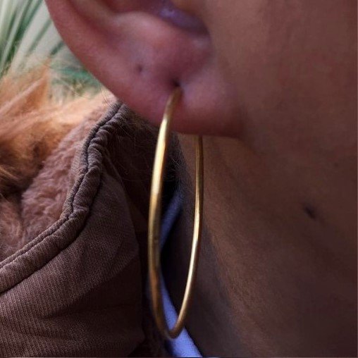 ARGOLA FIO REDONDO FURO NO FIO TAM. 40MM // QTDE PCT: 5 PAR // VAL UNIT: R$ 4,10