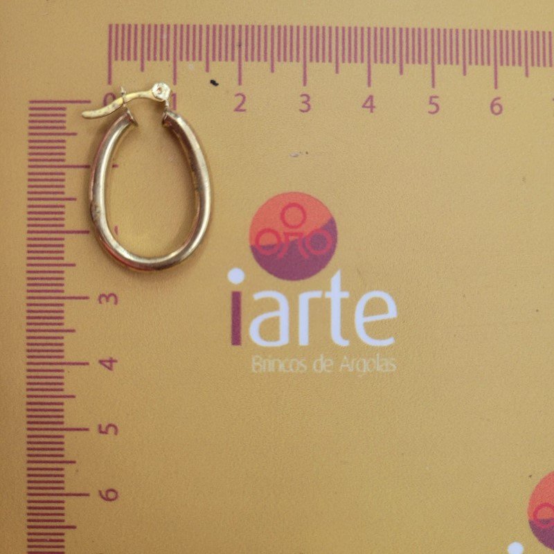 ARGOLA OVAL TUBO LISO TAM 25MM // QTDE PCT: 5 PAR // VAL UNIT: R$ 4,91