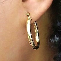 ARGOLA OVAL TUBO LISO TAM 25MM // QTDE PCT: 5 PAR // VAL UNIT: R$ 4,91