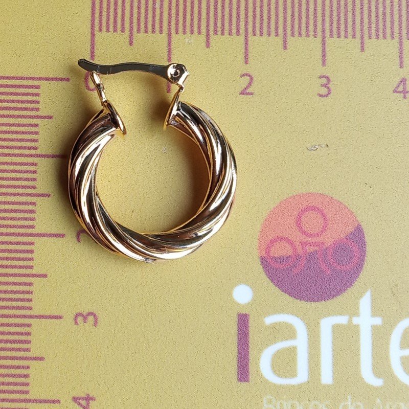 ARGOLA TUBO TORCIDO TAM. 13MM // QTDE PCT: 5 PAR // VAL UNIT: R$ 5,16