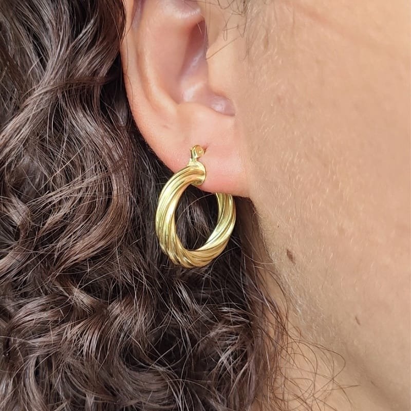 ARGOLA TUBO TORCIDO TAM. 13MM // QTDE PCT: 5 PAR // VAL UNIT: R$ 5,16