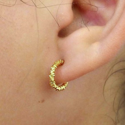 ARGOLA FIO TRABALHADO TAM. 8MM // QTDE PCT: 5 PAR // VAL UNIT: R$ 3,36