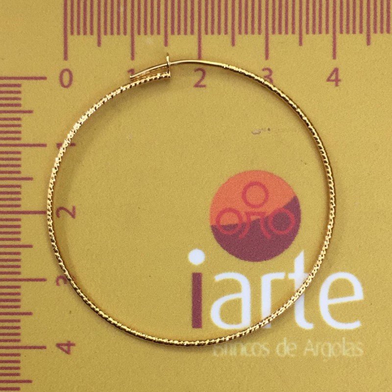 ARGOLA FIO TRABALHADO TAM. 40MM // QTDE PCT: 5 PAR // VAL UNIT: R$ 3,20